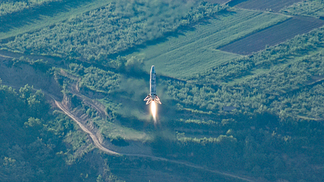深蓝航天“星云—M”试验箭成功完成液体火箭公里级试验